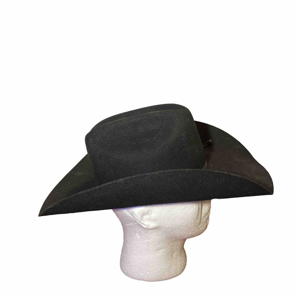 Schneiders 3X Wool Blend Cowboy Western Ranch Hat 6 5/8 Black Wide Bream USA